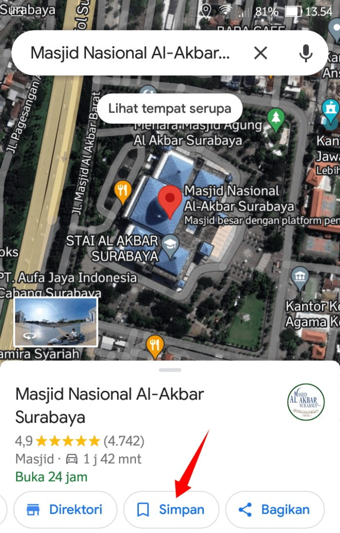 Simpan Tempat Favorit di Aplikasi Google Maps