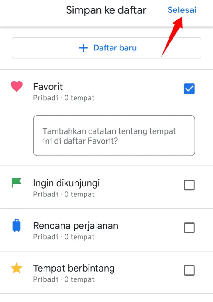 Simpan Tempat Favorit di Aplikasi Google Maps