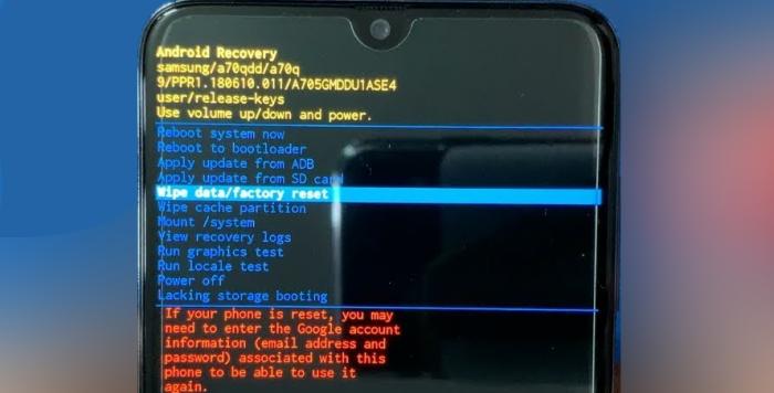 cara reset hp samsung a03s melalui recovery mode