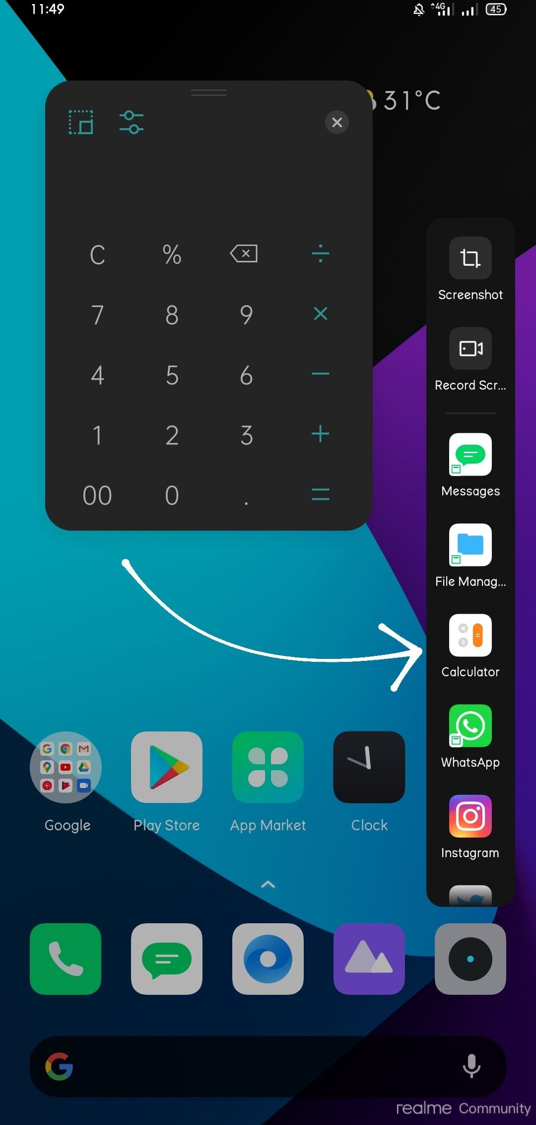 Cara mengaktifkan Bilah Samping Cerdas realme dengan Mudah